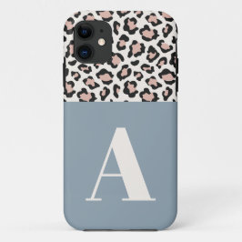 Capa Para iPhone 11 Tipografia inicial de impressão leopardo ousada Ch