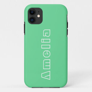 Capa Para iPhone 11 Tipografia Simples Verde Moderna
