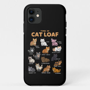 Capa Para iPhone 11 Tipos de Gato Enrolado Adorável Gatinho Kawaii Gat
