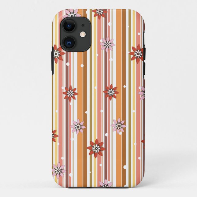 Capa Para iPhone 11 tira floral vol2 (Verso)