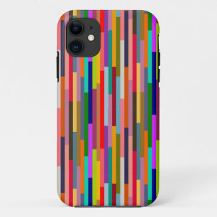 Capa Para iPhone 11 Tiras Coloridas Finas