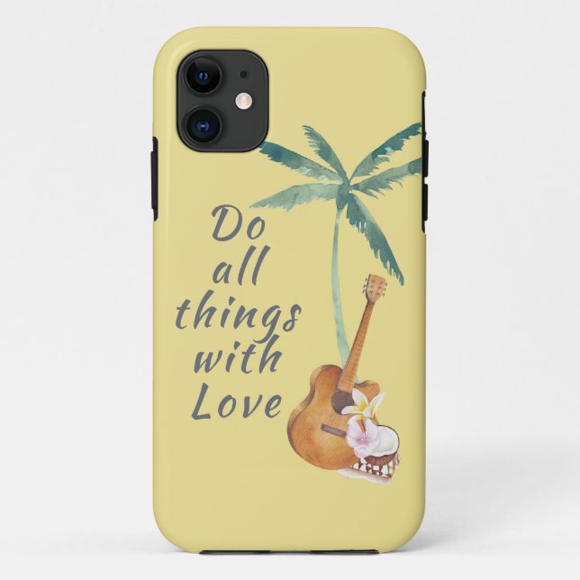 Capa Para iPhone 11 Todas As Coisas Com Amor Tropical (Verso)