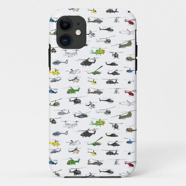 Capa Para iPhone 11 Todos os Helicópteros (Verso)