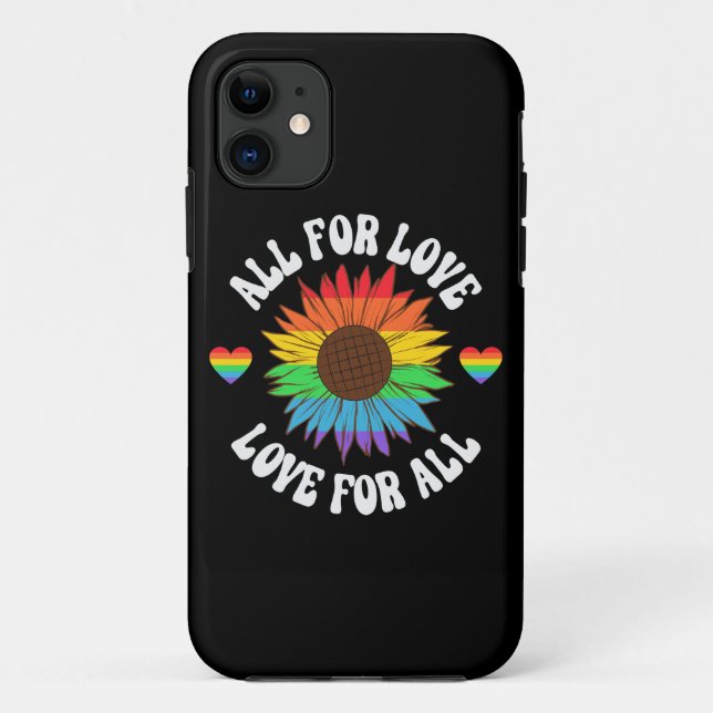 Capa Para iPhone 11 Todos Pelo Amor Para Todos | Orgulho gay Mês (Verso)