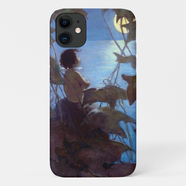 Capa Para iPhone 11 Tom Assistindo a Lua, Jessie Willcox Smith (Verso)