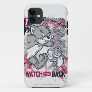 Capa Para iPhone 11 Tom e Jerry olham sua parte traseira