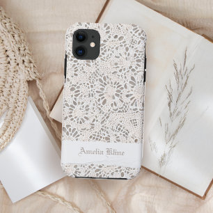 Capa Para iPhone 11 Tomate Girl Aestic Vintage Lace and Linen