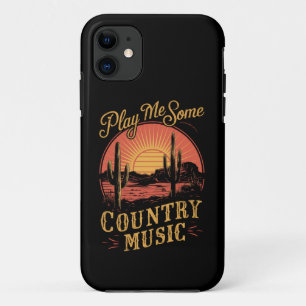 Capa Para iPhone 11 Toque-me alguma música country vintage cowboy ocid