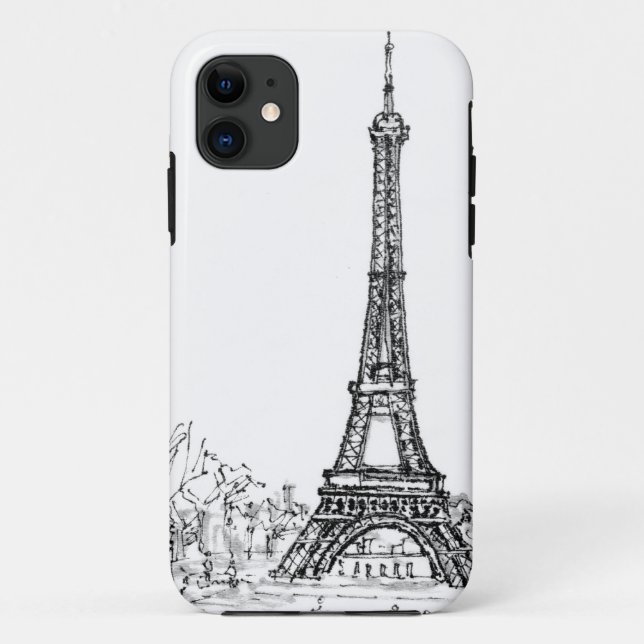 Capa Para iPhone 11 Torre Eiffel (Verso)