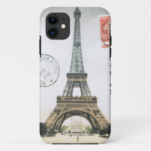 Capa Para iPhone 11 torre Eiffel do vintage do caso do iPhone 5