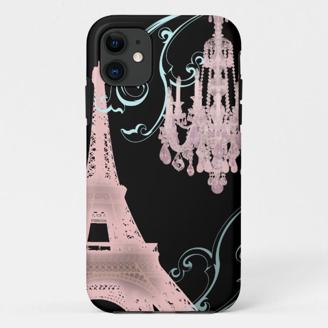 Capa Para iPhone 11 torre elegante de eiffel paris (Verso)