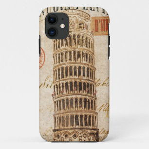 Capa Para iPhone 11 Torre inclinada do vintage de Pisa