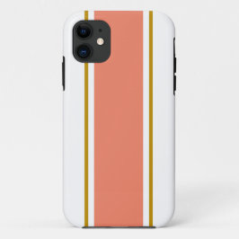 Capa Para iPhone 11 Torres de corridas brancas, cor laranja-acastanhad