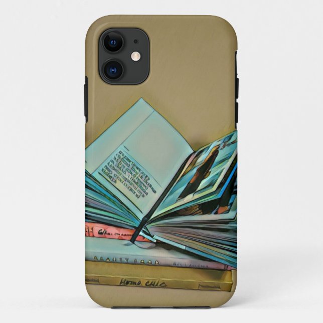 Capa Para iPhone 11 Trabalho de arte de amante de livros (Verso)
