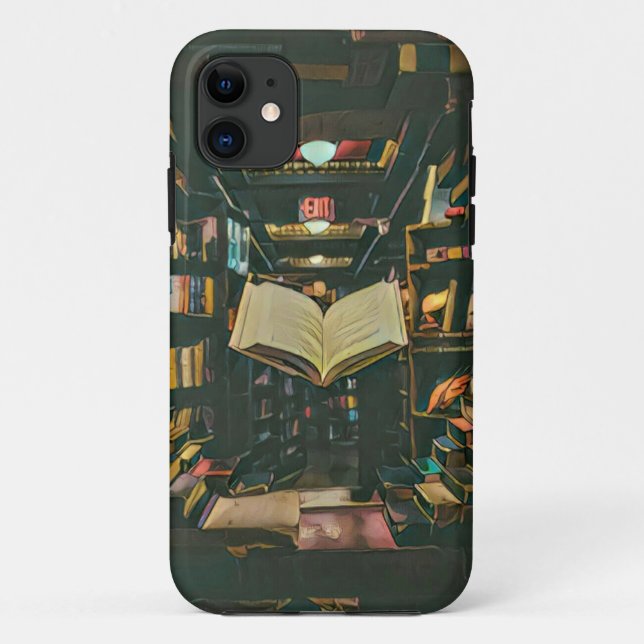 Capa Para iPhone 11 Trabalho de arte de amante de livros (Verso)