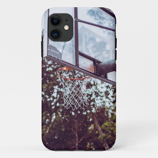Capa Para iPhone 11 Trabalho de arte de basquete incrível (Verso)