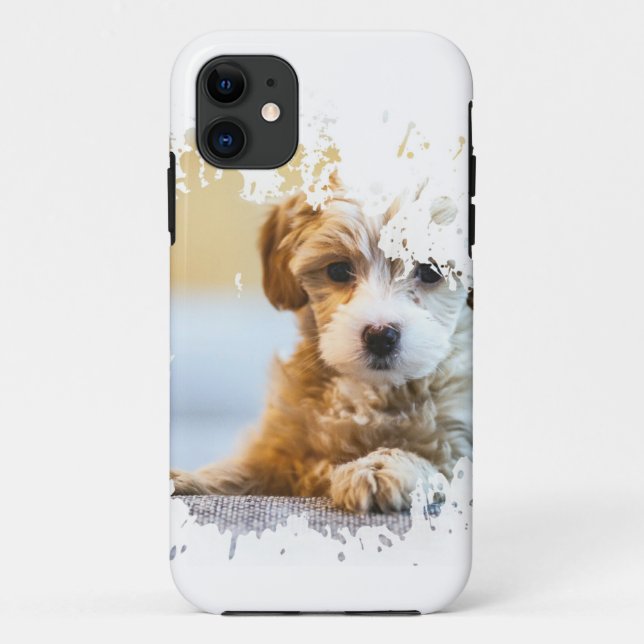 Capa Para iPhone 11 Trabalho de arte de Cachorro legal (Verso)
