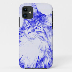 Capa Para iPhone 11 Trabalho de arte de Gato bonito   Melhor presente 