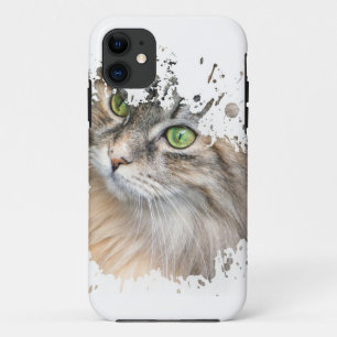 Capa Para iPhone 11 Trabalho de arte de Gato legal   Melhor presente p