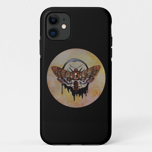 Capa Para iPhone 11 Traça Cabeça de Morte (Verso)