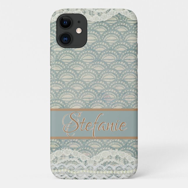 Capa Para iPhone 11 Traje Azul Lace II (Verso)