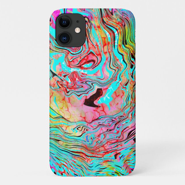 Capa Para iPhone 11 Tranquilidade Abstrato Fluid Art (Verso)