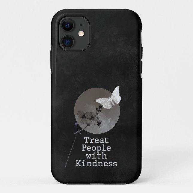 Capa Para iPhone 11 Tratar pessoas com bondade (Verso)