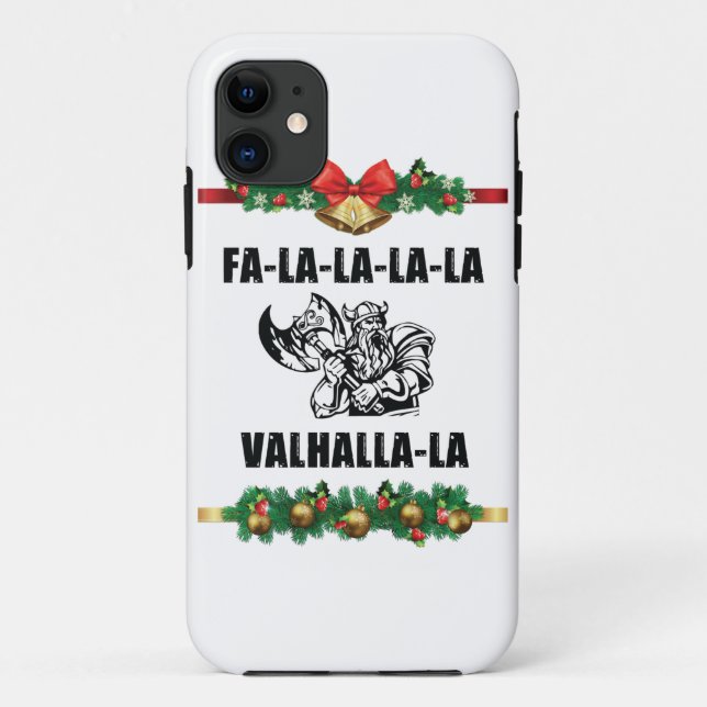 Capa Para iPhone 11 Travesseiro decorativo de Natal Valhalla (Verso)
