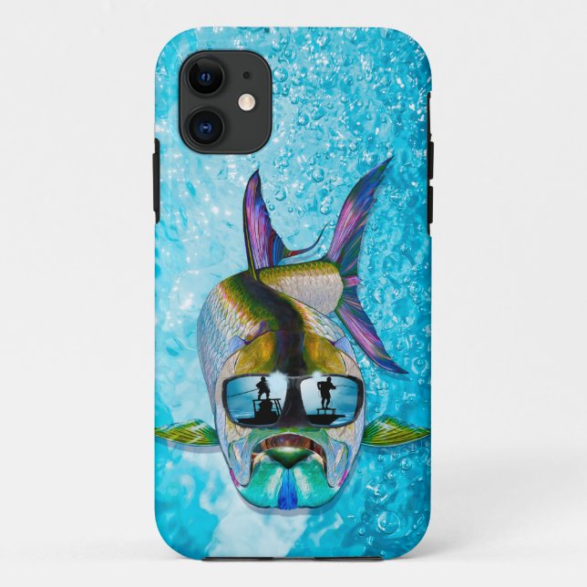 Capa Para iPhone 11 Travis Tarpon Óculos de sol no iPhone do Case-Mate (Verso)