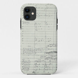 Capa Para iPhone 11 Trecho do manuscrito da música de Bohème do La d