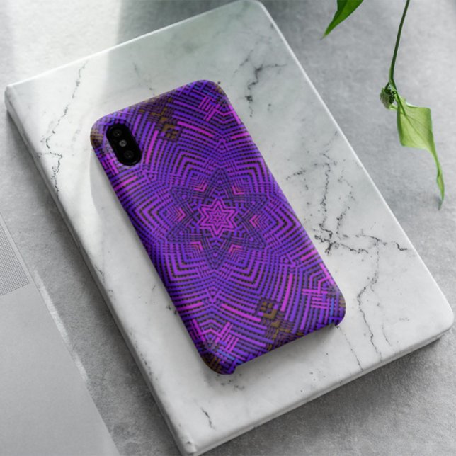 Capa Para iPhone 11 Tremor de mandala rosa e roxo (Criador carregado)
