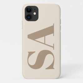 Capa Para iPhone 11 trendy Antique White with Monogram Case-Mate
