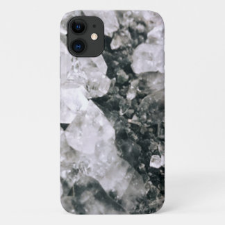 Capa Para iPhone 11 Trendy Elegant Black White Stone Crystal Geode