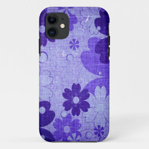 Capa Para iPhone 11 Trendy Purple Flower Vintage