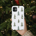 Capa Para iPhone 11 Trendy Winter | Padrão da árvore de Natal<br><div class="desc">Trendy Winter | Padrão da árvore de Natal</div>