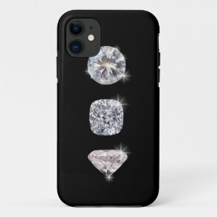 Capa Para iPhone 11 Três diamantes do cristal do brilho