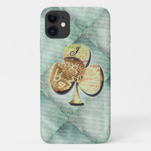 Capa Para iPhone 11 Trevo de Canvas com Monograma