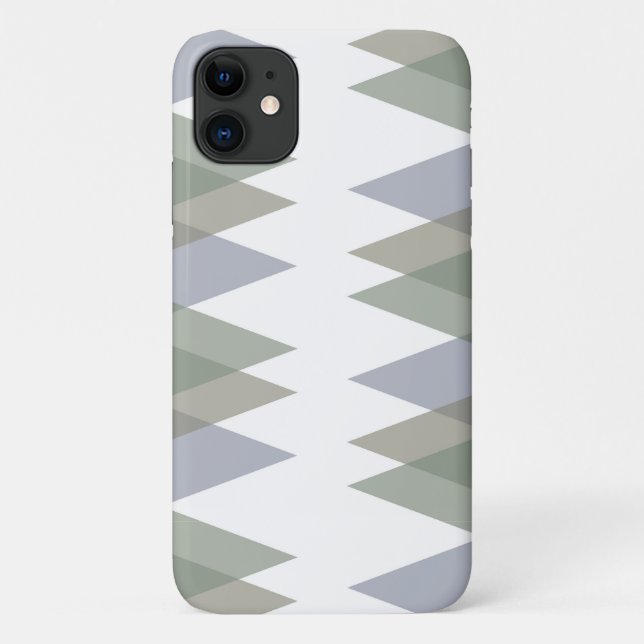 Capa Para iPhone 11 triângulos cáqui (Verso)