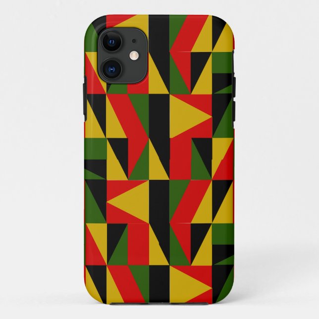 Capa Para iPhone 11 Triângulos - História Preta (Verso)