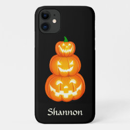 Capa Para iPhone 11 Trio personalizado Jack-o-lanterno Halloween