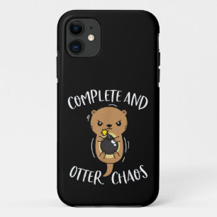 Capa Para iPhone 11 Trocadilho completo e externo Funny Cute Sea Otter