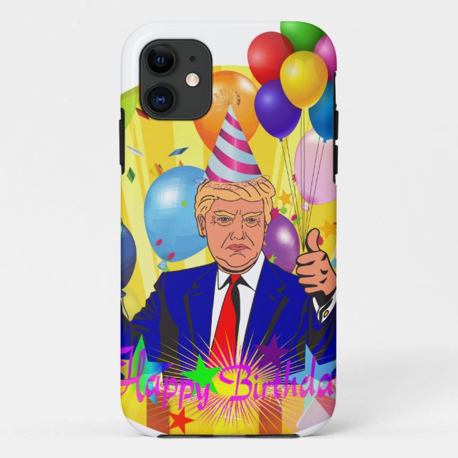 Capa Para iPhone 11 troco de aniversário feliz (Verso)