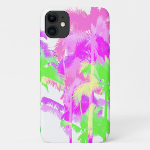 Capa Para iPhone 11 Tropical de Onda de Calor Neon Hawaiian Palm Trees