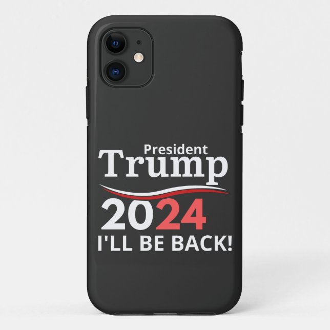 CAPA PARA iPhone 11 TRUMP 2024 - EU VOLTAREI! (Verso)