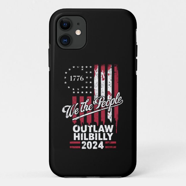 Capa Para iPhone 11 Trump Vance 2024 Donald Trump Outlaw Hillbilly (Verso)