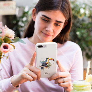 Capa Para iPhone 11 Tucano no Ramo Arte Aquarela, personalizado