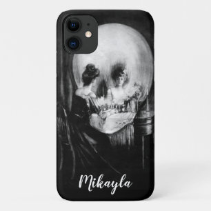 Capa Para iPhone 11 "Tudo é Vanity" Mulher e Crânio