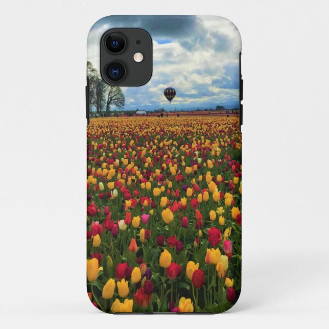 Capa Para iPhone 11 Tulip Fazenda em Oregon (Verso)