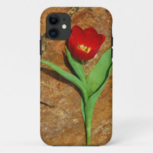 Capa Para iPhone 11 Tulipa Amarela e Vermelha
