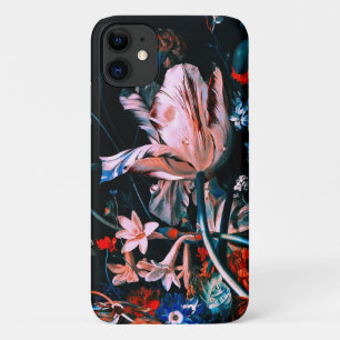 Capa Para iPhone 11 TULIPAS BRANCAS ROSADAS FLORES COLORIDAS EM Floral